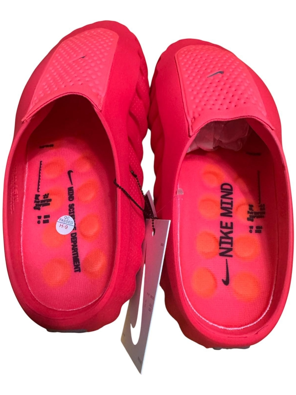 Nike Men's Neon Pink Slip-On Sandals - Picture 6 of 7
